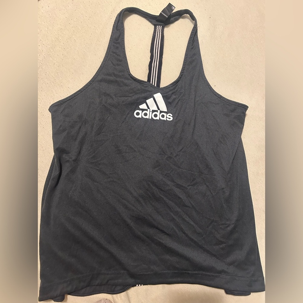 Adidas Charcoal Racerback Tank